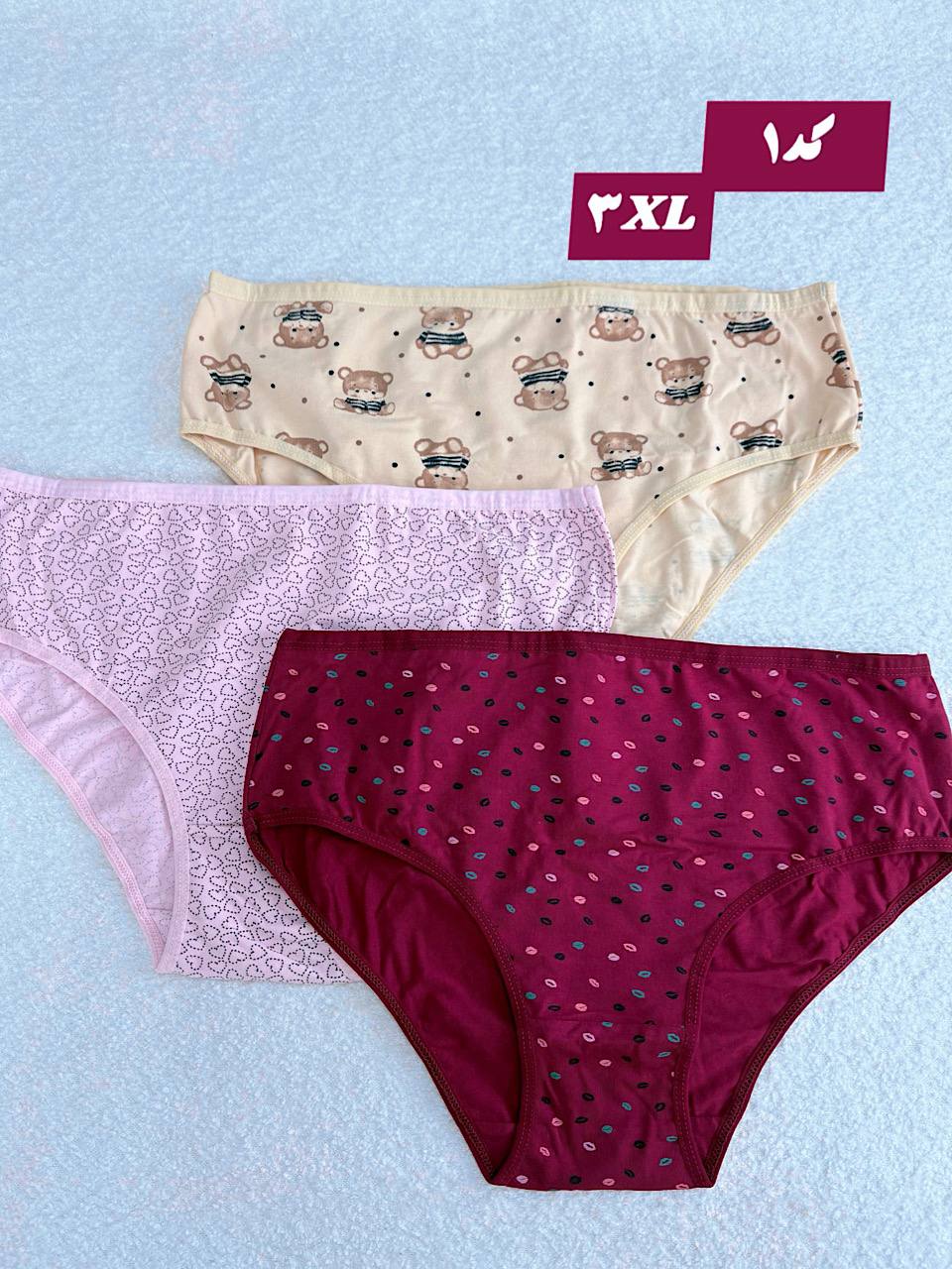 شورت زنانه3xl  کد24372 پک 3عددی